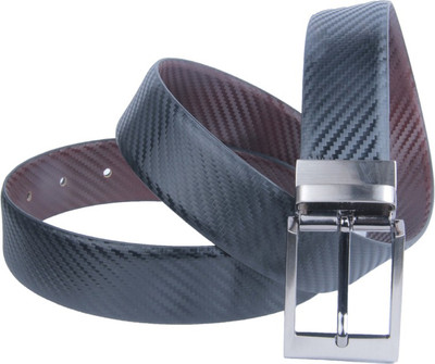 

Ekvi Men Formal Black Genuine Leather Reversible Belt
