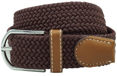 

The Tie Hub Men Casual Brown Synthetic Belt, Dark brown
