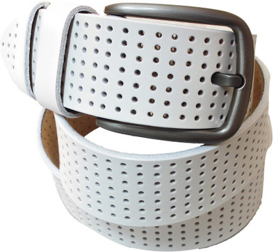 

Lion Heart Men Casual White Genuine Leather Belt