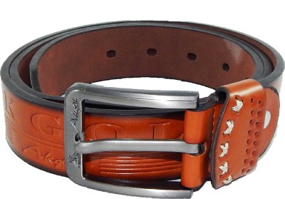 

Els Men Casual, Formal Khaki Artificial Leather, Synthetic Belt