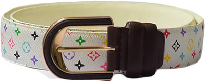 

Zaira Diamond Women Casual White Genuine Leather Belt