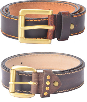 

Hidelink Men Formal Brown Genuine Leather Belt