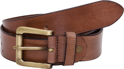 

Hornbull Men Casual Brown Genuine Leather Belt