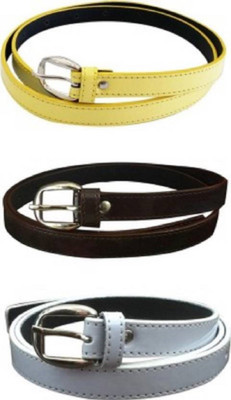 

SUNRISE ENTERPRISES Girls Casual, Evening, Formal, Party Yellow, Brown, White Artificial Leather, Fabric Belt, Yellowbrownwhite4221
