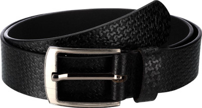 

Contrast Men Party Black Genuine Leather Belt, Black-09