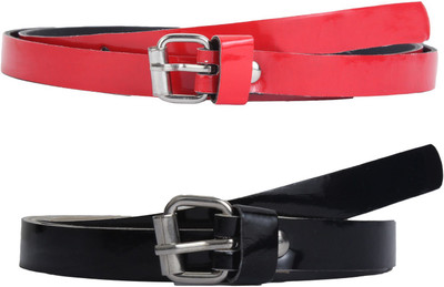 

SRS Women Casual Black, Red Synthetic Belt