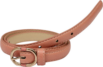 

Sri Women Casual Pink Artificial Leather Belt, Almond