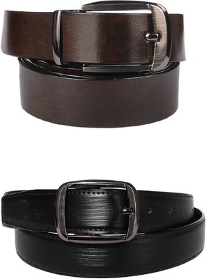 

Lenin Men Formal Black Genuine Leather Reversible Belt