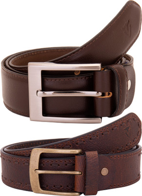 

Valbone Men Formal Brown Genuine Leather Belt