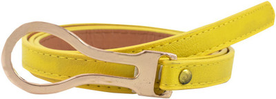 

Antiformal Women Party, Casual Yellow Artificial Leather Belt