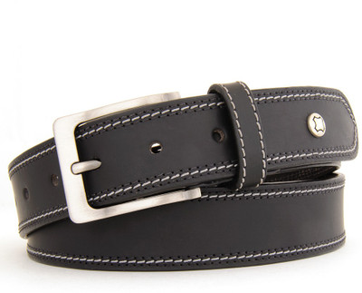 

Hidea Men Formal Black Genuine Leather Belt, Black-02