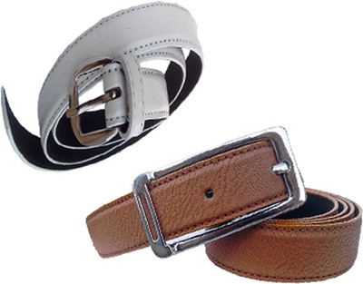 

Wholesome Deal Women Formal Multicolor Synthetic Belt, Brown and white