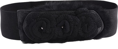

Buckle Up Women Casual Black Artificial Leather Belt