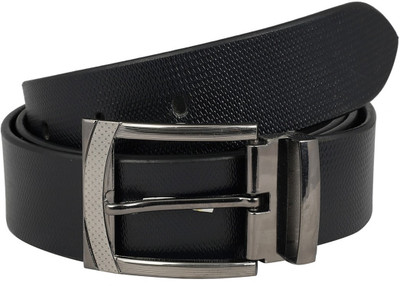 

The Blue Pink Men Casual Black Genuine Leather Belt, Black-01