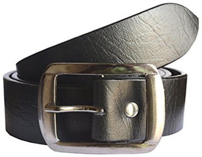 

LAER Men Black Artificial Leather Belt