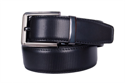 

Cops Men Formal Black Artificial Leather Reversible Belt