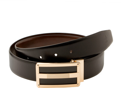 

Zebru Men Formal Black Genuine Leather Reversible Belt