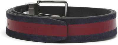 

Tommy Hilfiger Men Casual Blue Genuine Leather Belt, Red+navy/grey