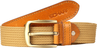 

Scharf Men Casual, Party, Evening Multicolor Canvas Belt, Tan 24