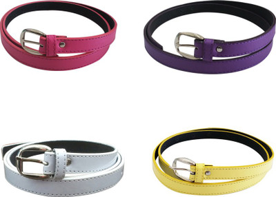 

Bigshoponline Girls Multicolor Genuine Leather Belt, Mulitcolor