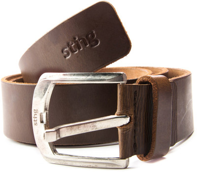

Sting Men Casual Brown Genuine Leather Belt