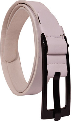 Elligator Women Casual, Formal, Party White Artificial Leather Belt, White-2