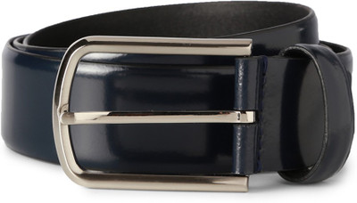 

Peter England Men Blue Genuine Leather Belt, Navy