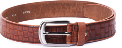 

Buckle Up Men Tan Genuine Leather Belt