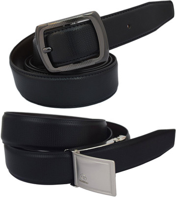 

LEE O Men Formal Black Genuine Leather Reversible Belt