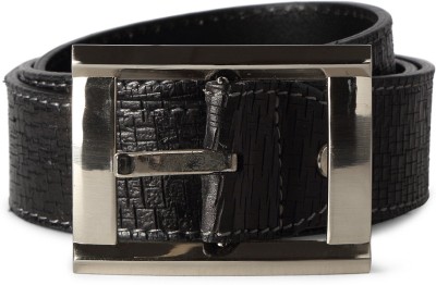 

Peter England Men Black Genuine Leather Belt