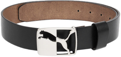 Puma Men Casual Black Genuine Leather Belt