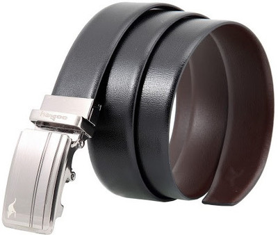 

Kangoo Men Casual, Formal Black, Brown Genuine Leather Reversible Belt