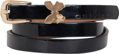 

Calvino Women Casual, Formal Black Artificial Leather Belt