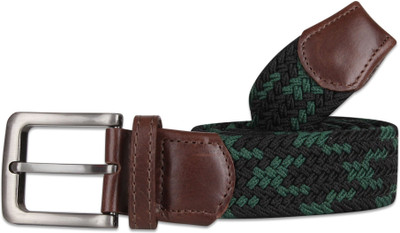 

Zobello Men Casual Green, Black Fabric Belt, Black;green