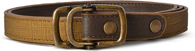 

Baggit Women Casual Yellow Synthetic Belt, Mudyellow