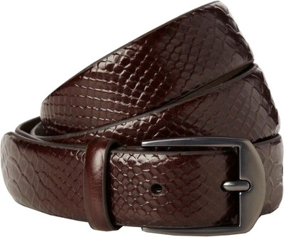 

French Connection Men Brown Genuine Leather Belt, Bear