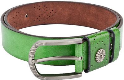 

Swiss Design Men Casual Green Genuine Leather Belt