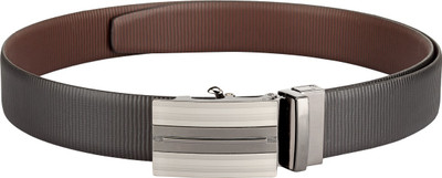 

Teakwood Men Casual Black Genuine Leather Reversible Belt