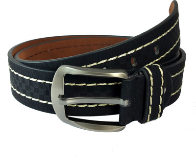 

Ammvi Creations Men Casual Black Genuine Leather Belt