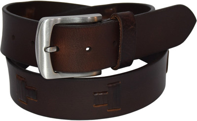 

Pellezzari Men Casual Brown Genuine Leather Belt