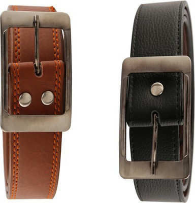 

Aleron Men Multicolor Artificial Leather Belt, Brown