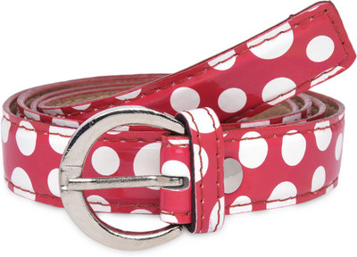 

SRS Women Casual Red Artificial Leather Belt, Red-15