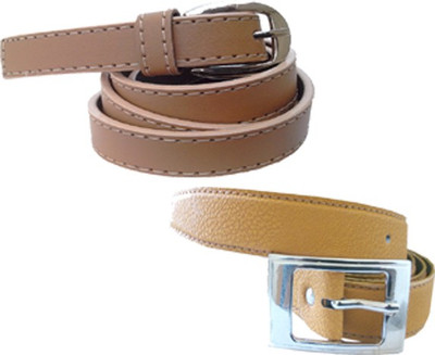 

Wholesome Deal Women Casual Multicolor Synthetic Belt, Brown and tan