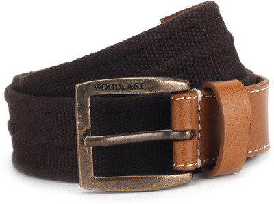 

Woodland Men Brown Metal, Genuine Leather Belt
