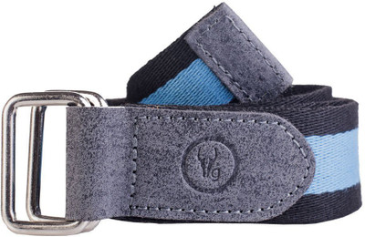 

Hidegear Men Black, Blue Genuine Leather, Canvas Belt