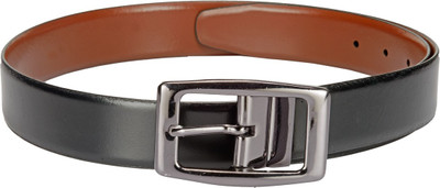 

Teakwood Men Casual Black Genuine Leather Reversible Belt
