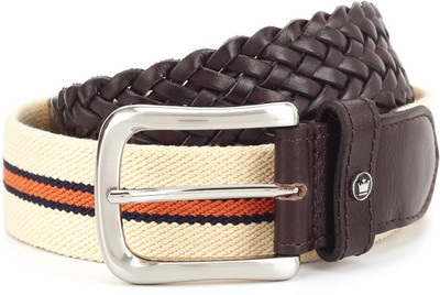 

Louis Philippe Men Brown, Beige Metal Belt, Beige and dark brown