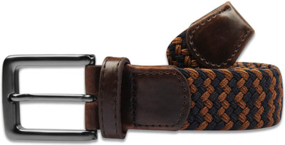 

Zobello Men Casual Multicolor Canvas Belt, Chocolate brown;navy