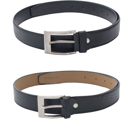 

Skyways Men Formal, Casual Black Artificial Leather Belt, Black-01