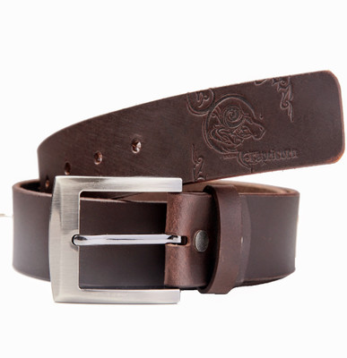 

99Cells Men Casual Brown Genuine Leather Belt